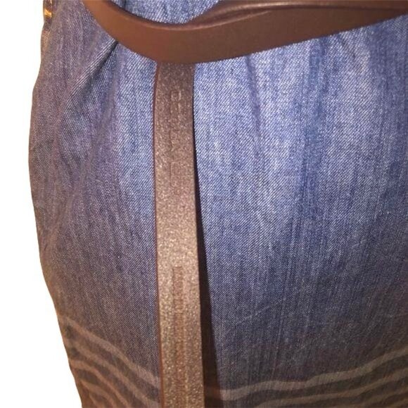 Dsquared2 Dress Size 38 Womens Distressed Denim Belt Snap Short Sleeve Blue - Picture 10 of 15